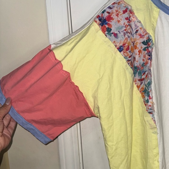 Women’s Pastel Colorblock Short Sleeve Top by Oddi - Picture 3 of 4